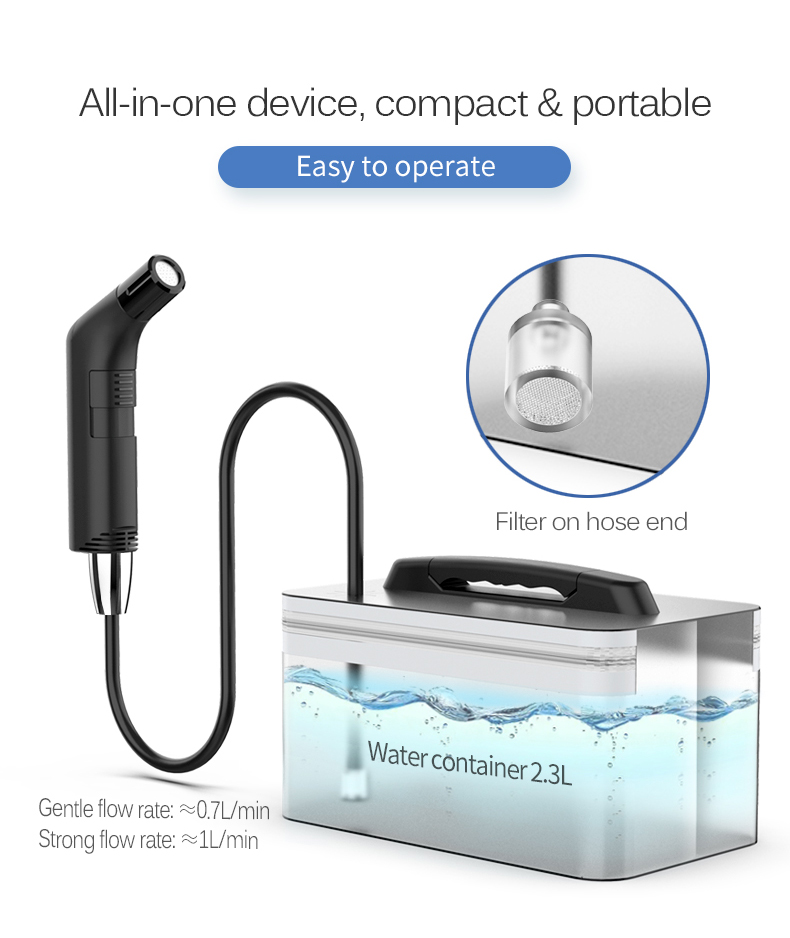 Portable electric Bidet - Black - Image 9