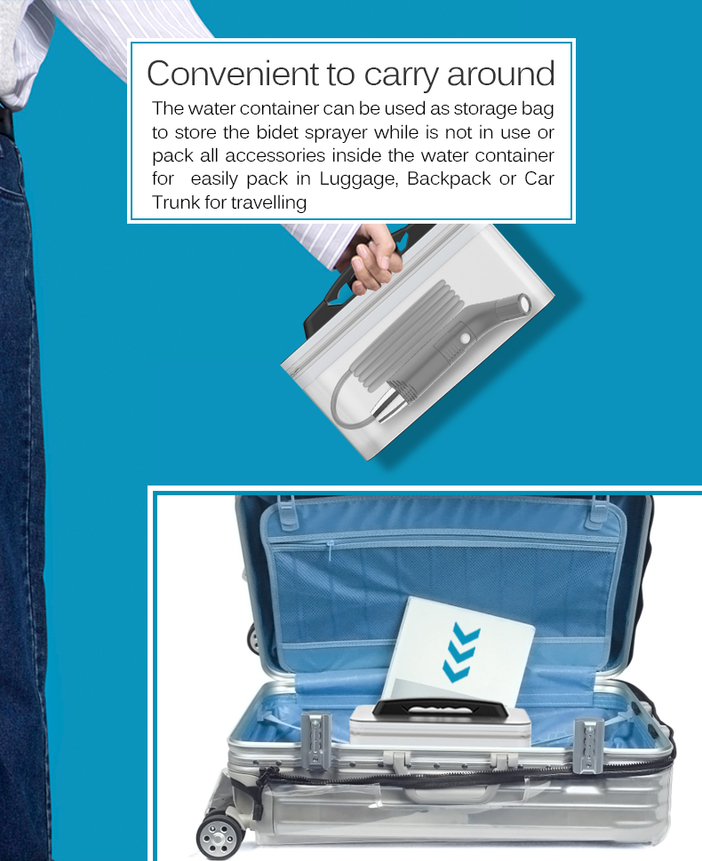 Portable electric Bidet - Black - Image 7